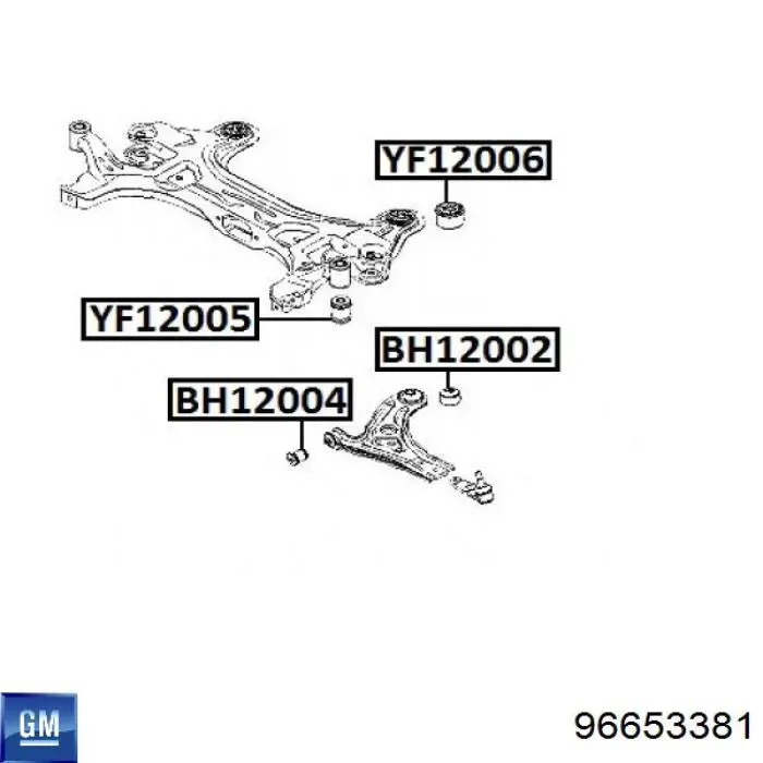 Comprar 96653381 General Motors Silentblock