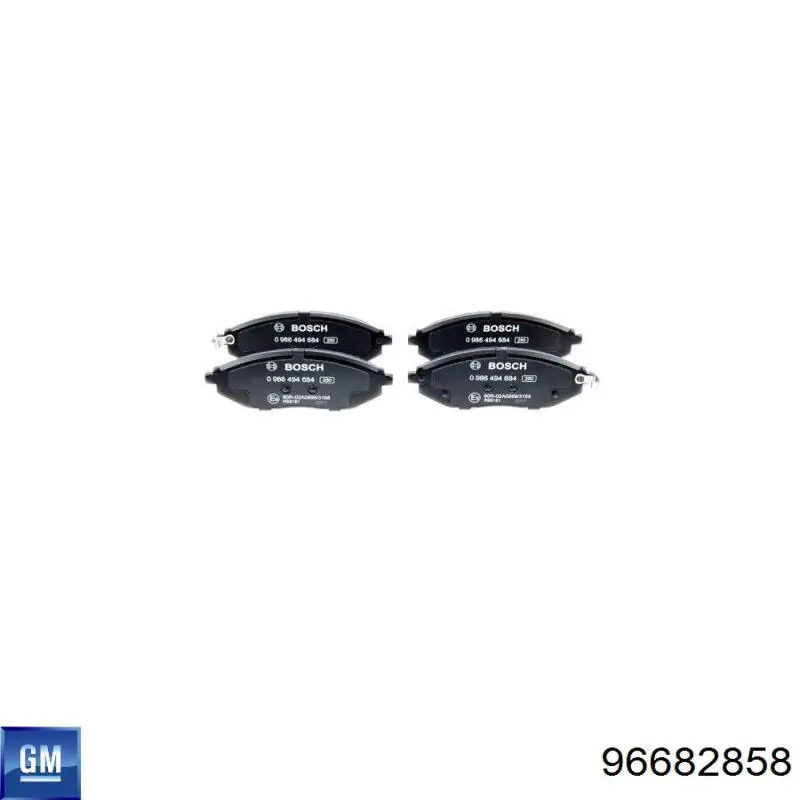 Pastillas de freno 96682858 General Motors
