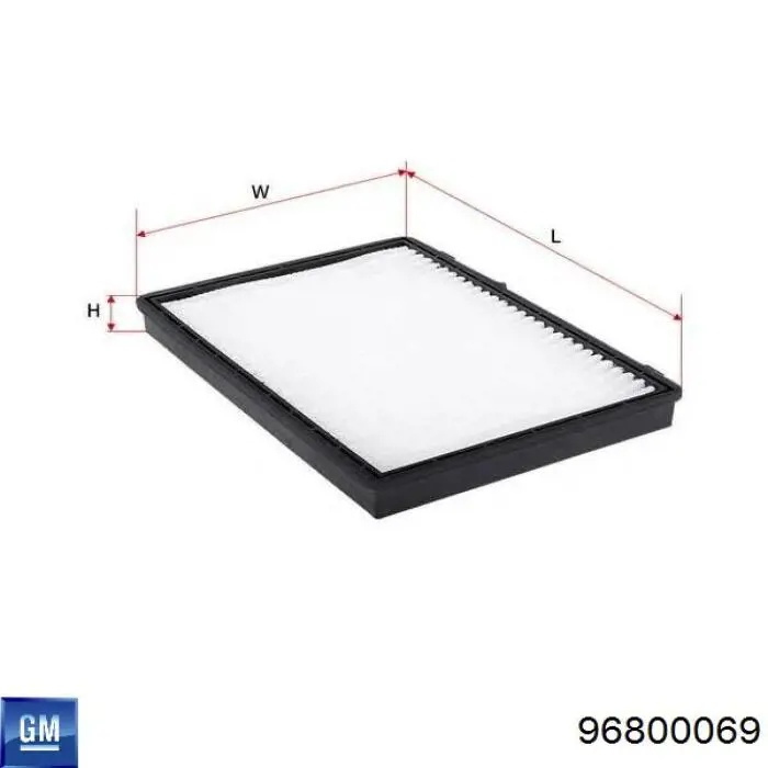 Comprar 96800069 General Motors Filtro de aire del habitáculo