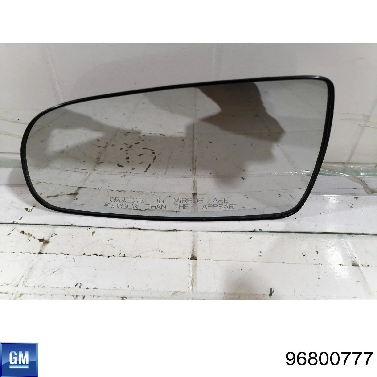 96800777 General Motors cristal de espejo retrovisor exterior izquierdo