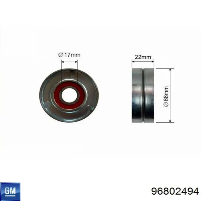 Tensor de la correa trapecial General Motors 96802494 precio, desde 50,82 EUR