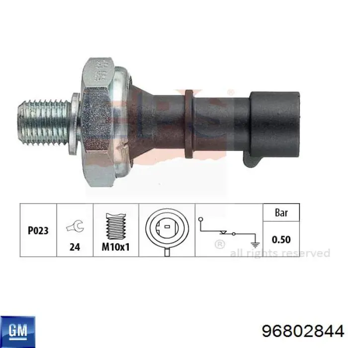 Manómetro de presión de aceite General Motors 96802844 precio, desde 4,83 EUR