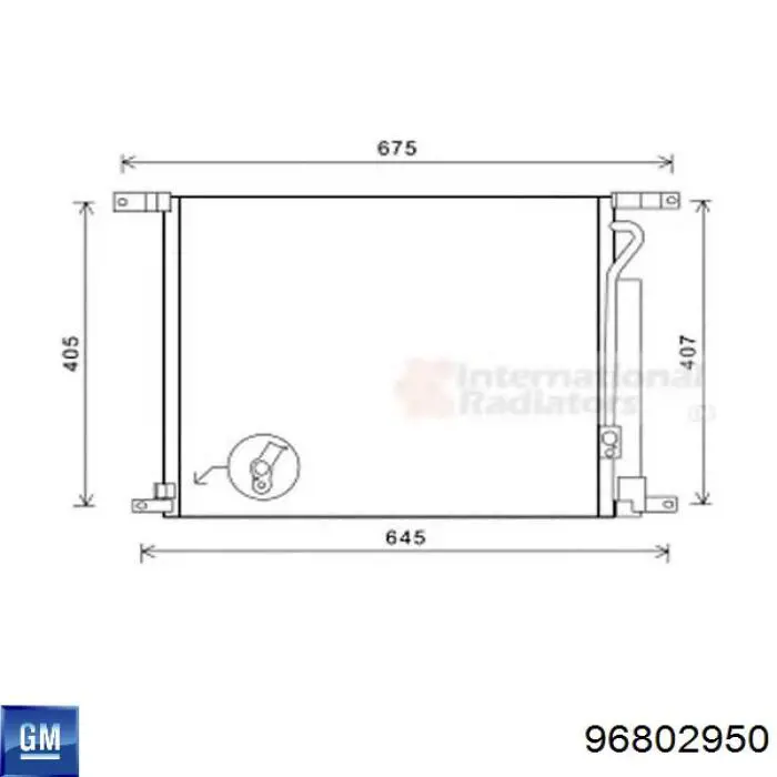 96802950 General Motors condensador aire acondicionado