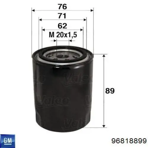Comprar 96818899 General Motors Filtros de aceite