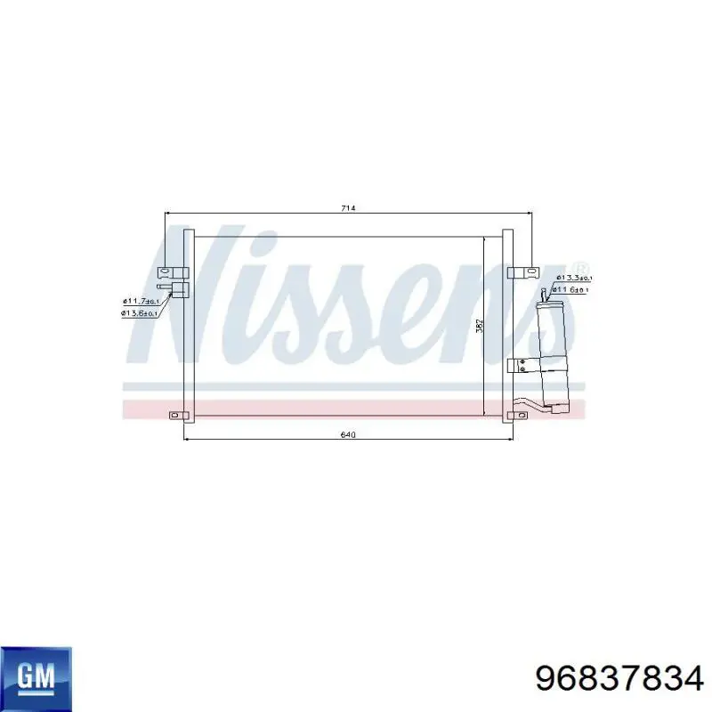 Comprar 96837834 General Motors Condensador de aire acondicionado