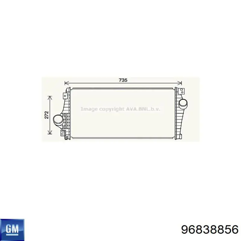 DAX020TT Thermotec radiador de aire de admisión