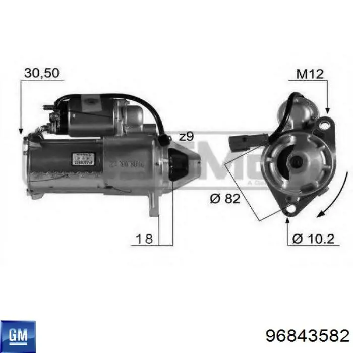 Comprar 96843582 General Motors Motores de arranque