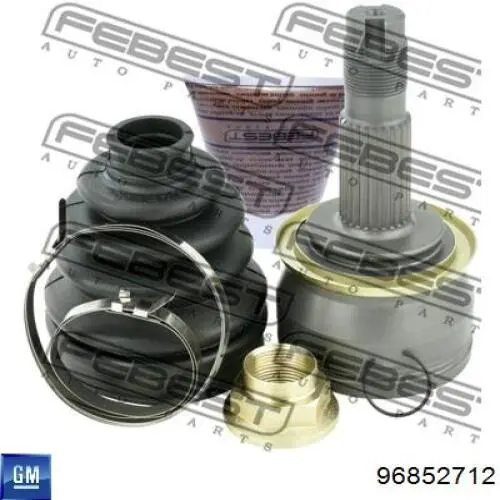 96852712 Opel árbol de transmisión delantero izquierdo