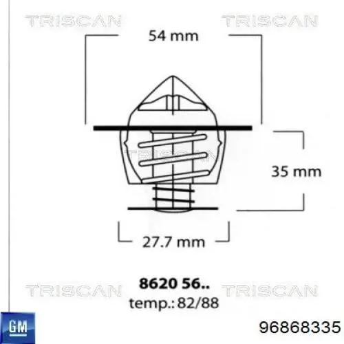 Comprar 96868335 General Motors Termostato