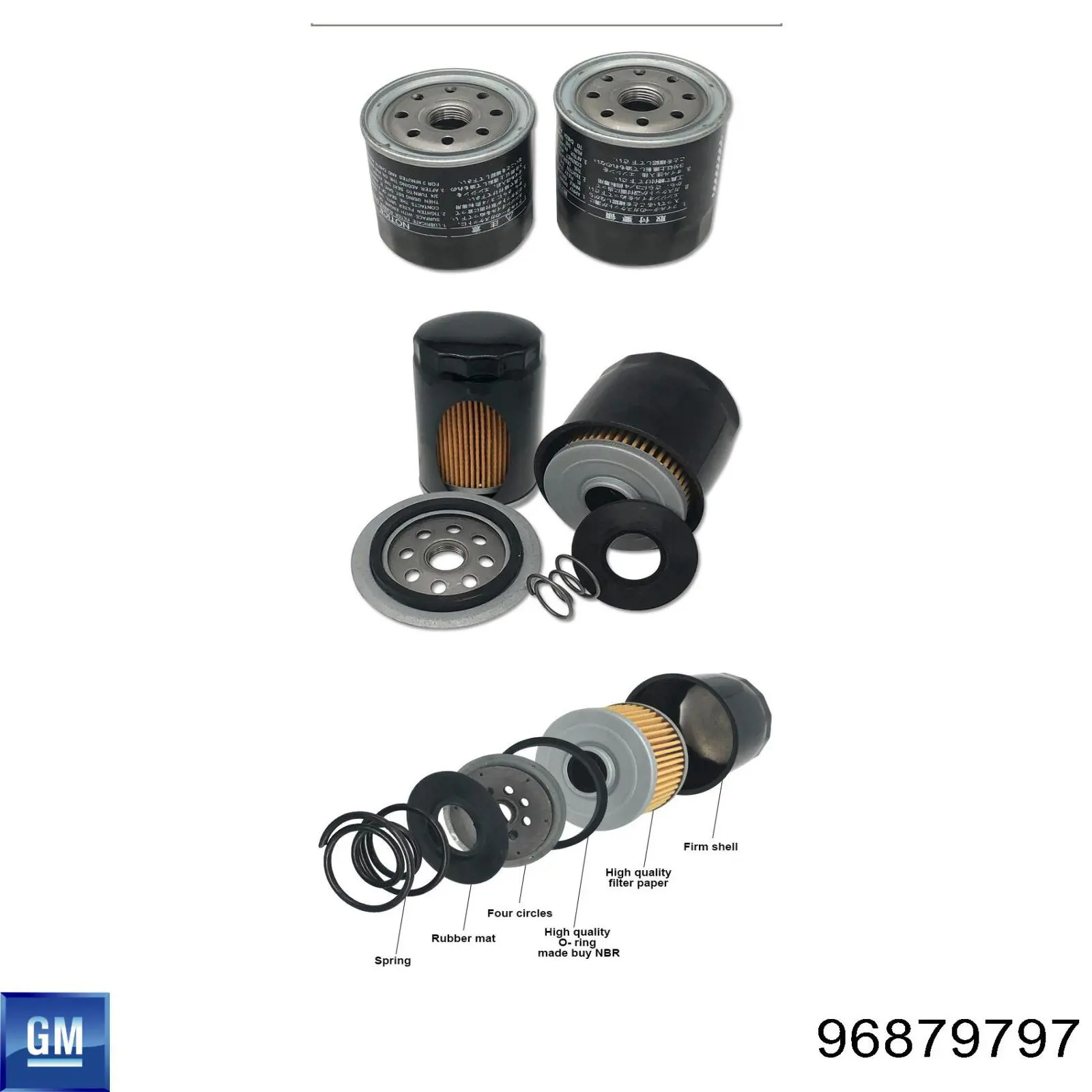 Portafiltro de aceite 96879797 General Motors