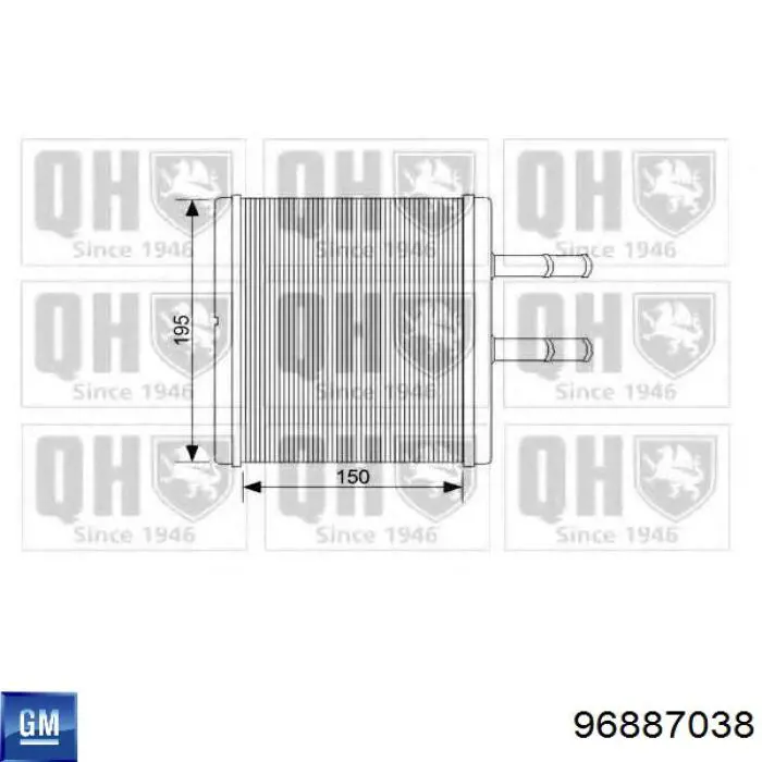 Comprar 96887038 General Motors Radiador calefacción