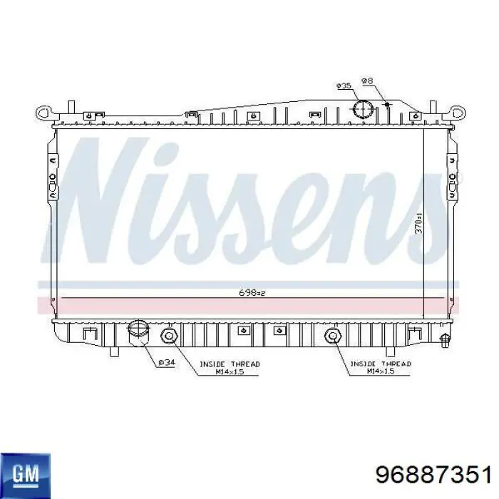 Comprar 96887351 General Motors Radiador de auto