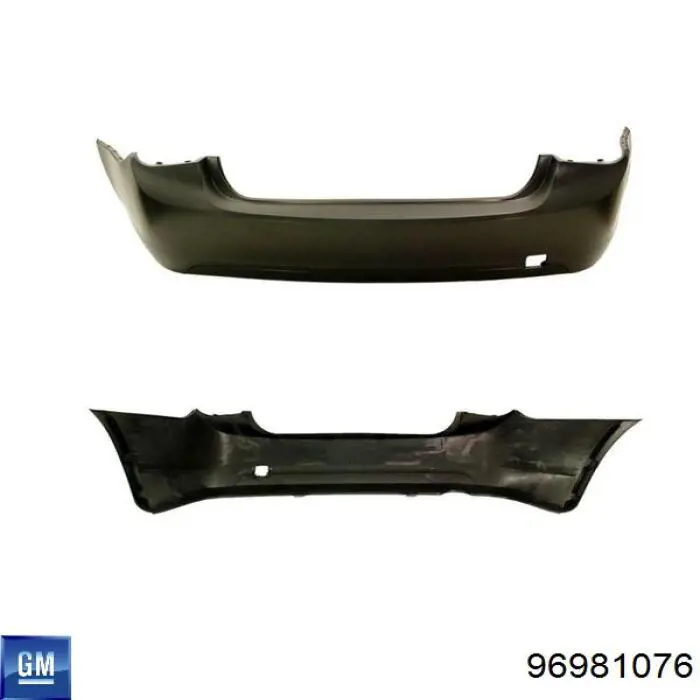 Parachoques trasero 96981076 General Motors
