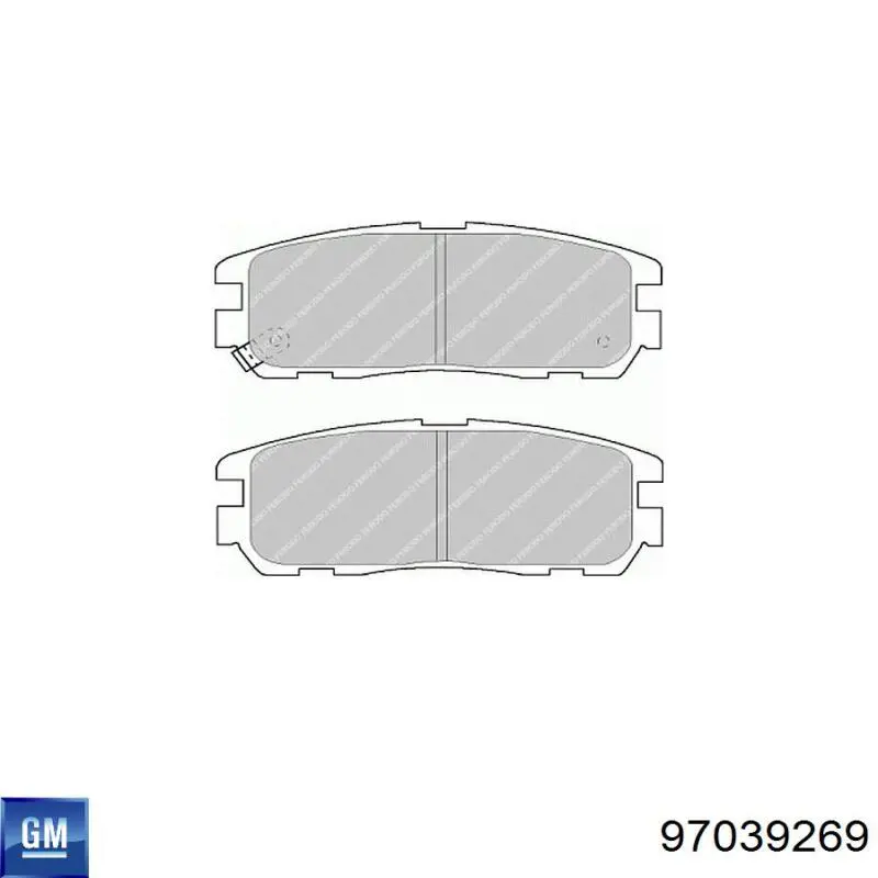 Comprar 97039269 General Motors Pastillas de freno traseras
