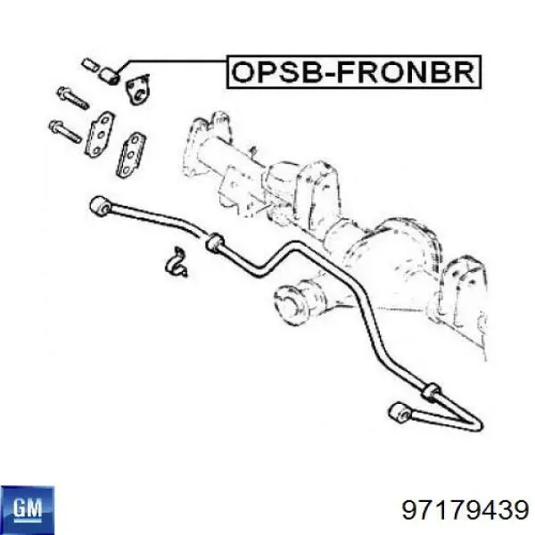 Soporte, estabilizador eje trasero para Opel Frontera (6B)