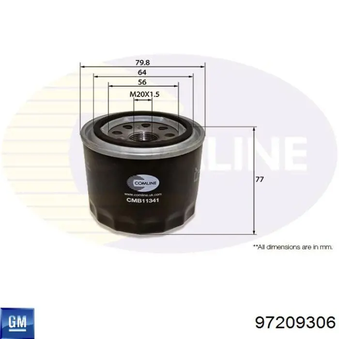 Comprar 97209306 General Motors Filtros de aceite