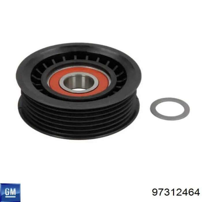 Polea inversión / guía, correa poli V 97312464 General Motors