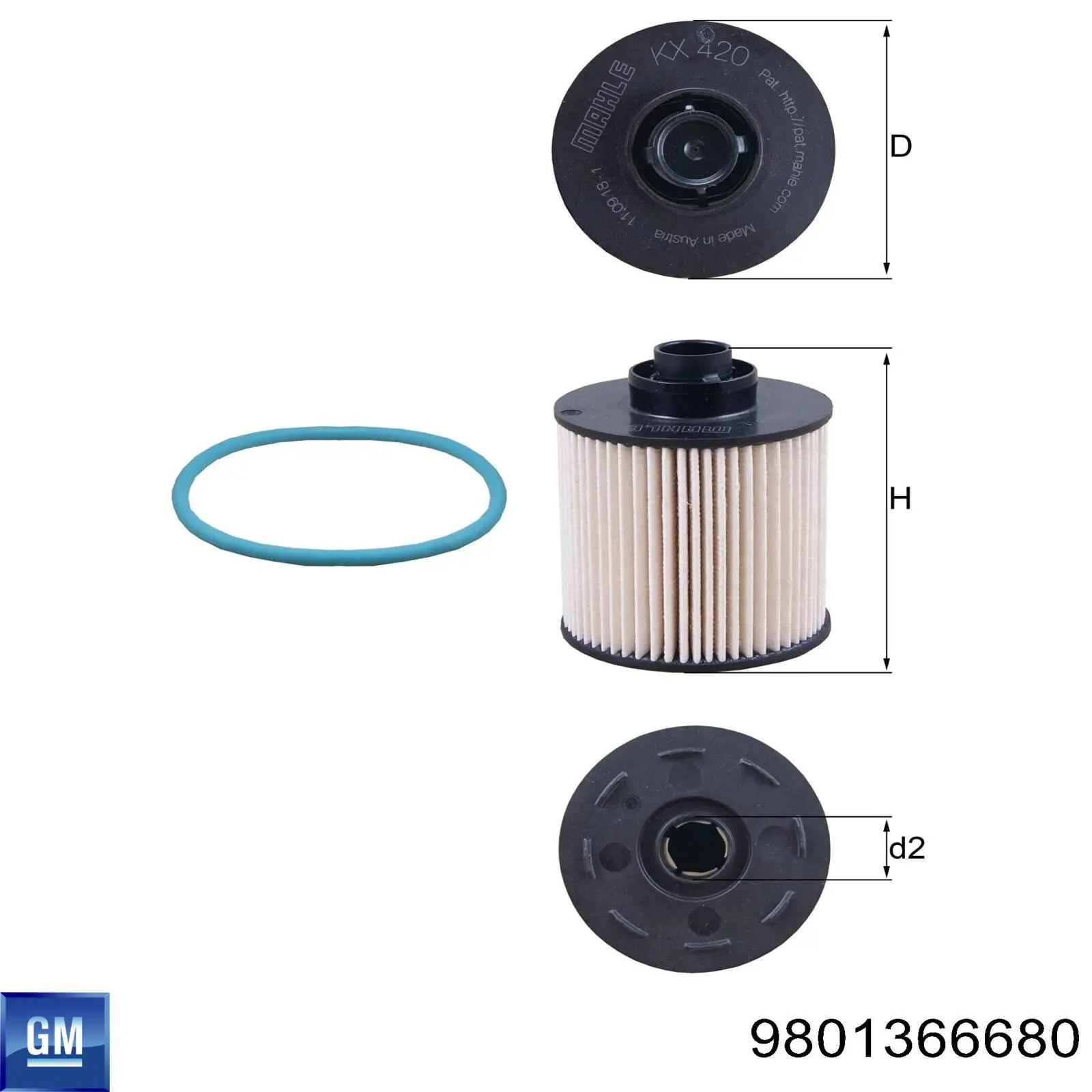 Filtro combustible General Motors 9801366680 precio, desde 18,57 EUR