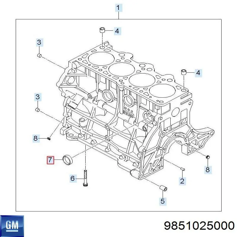 Comprar 9851025000 General Motors Bomba de agua limpiaparabrisas, delantera