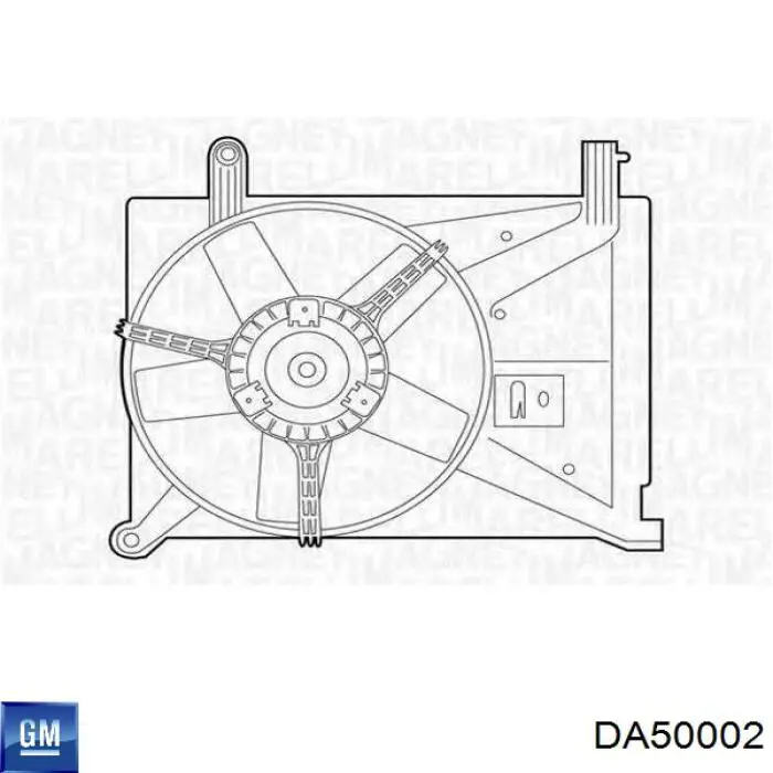 DA50002 General Motors rodete ventilador, aire acondicionado