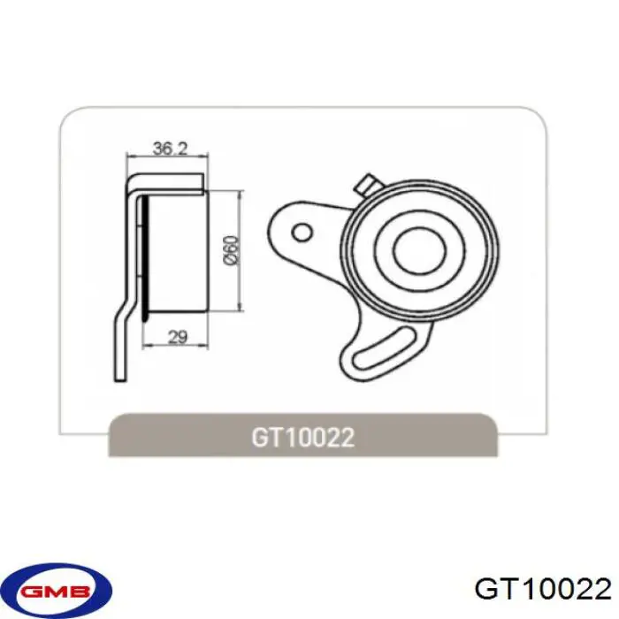 GT10022 GMB rodillo, cadena de distribución