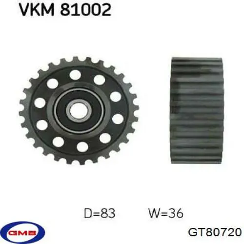 Polea correa distribución GT80720 GMB