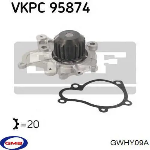 Comprar GWHY09A GMB Bomba de agua para motor