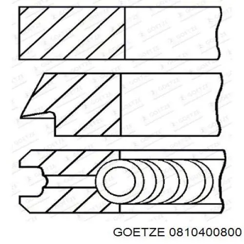 Juego de aros de pistón para 1 cilindro, sobremedida (+0,65 mm) Goetze 0810400800 precio, desde 24,82 EUR