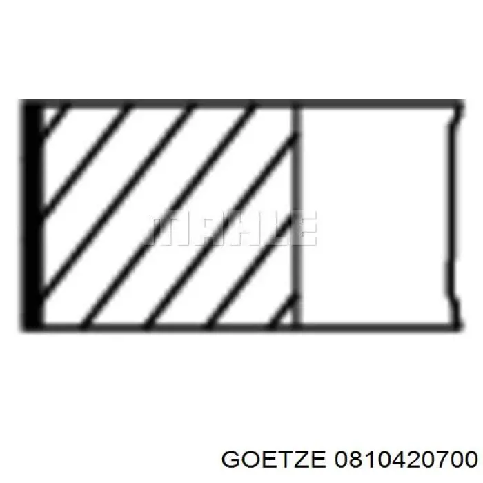08-104207-00 Goetze juego de aros de pistón para 1 cilindro, cota de reparación +0,50 mm