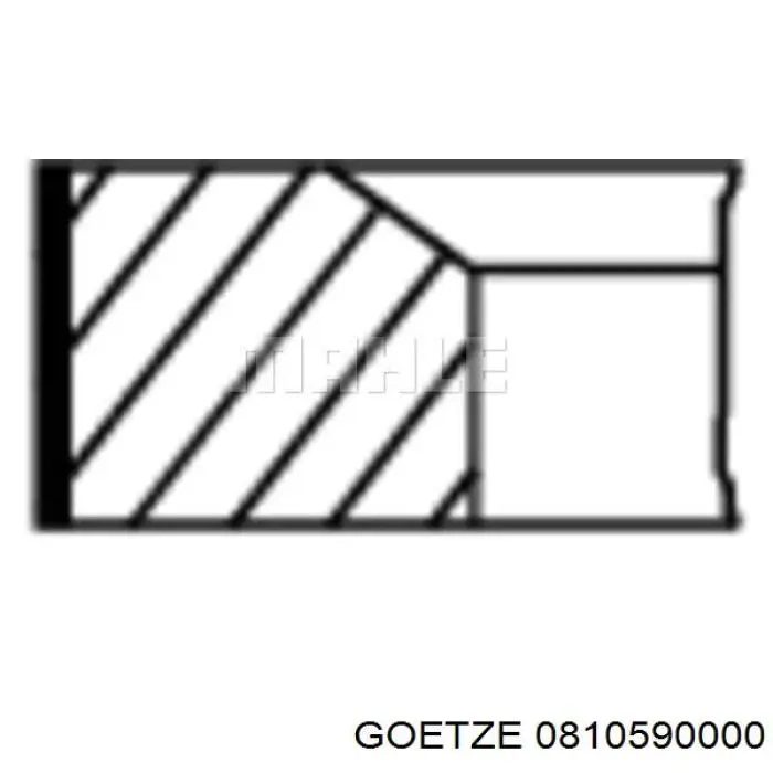 0810590000 Goetze Juego de anillos de pistón para 1 cilindro, STD