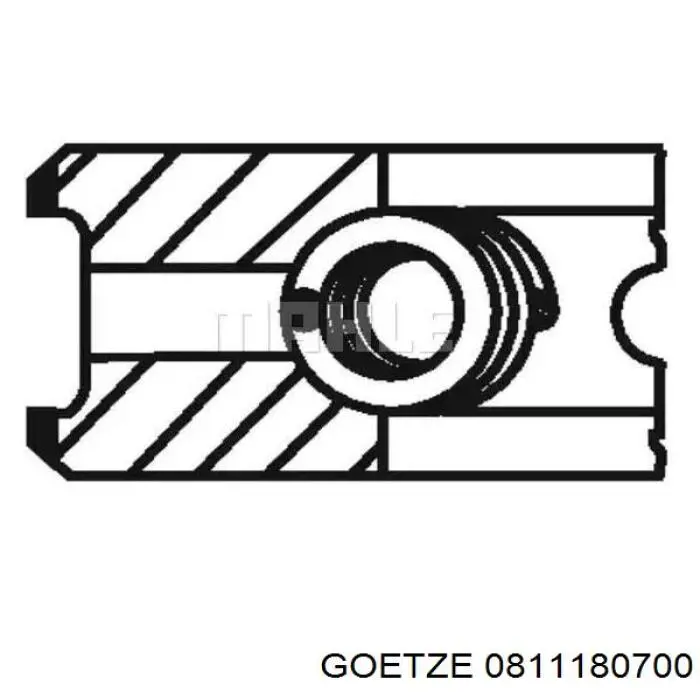 811180700 Goetze juego de aros de pistón para 1 cilindro, cota de reparación +0,50 mm