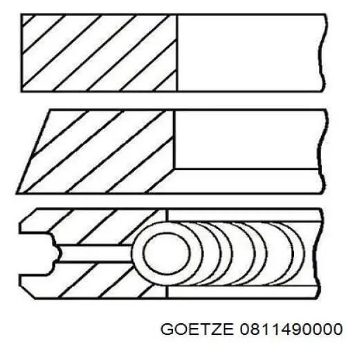 Comprar 0811490000 Goetze Aros de pistón para 1 cilindro, STD