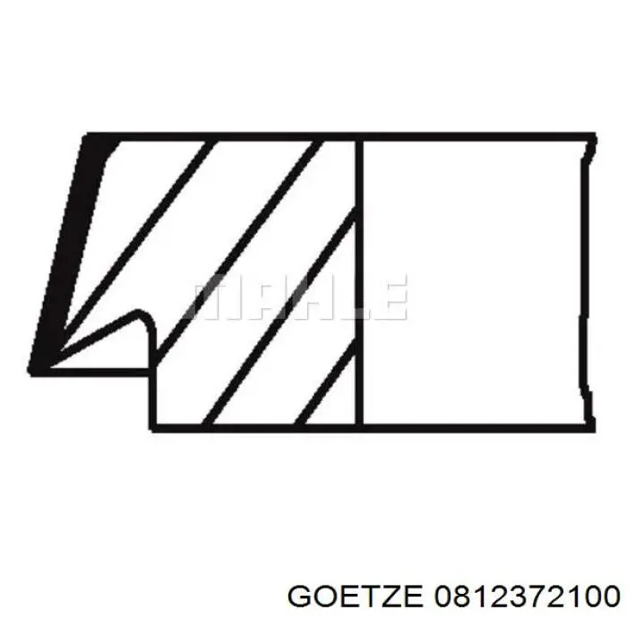 08-123721-00 Goetze juego de aros de pistón para 1 cilindro, cota de reparación +0,65 mm