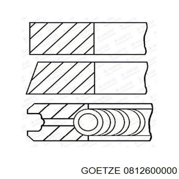 Comprar 0812600000 Goetze Aros de pistón para 1 cilindro, STD