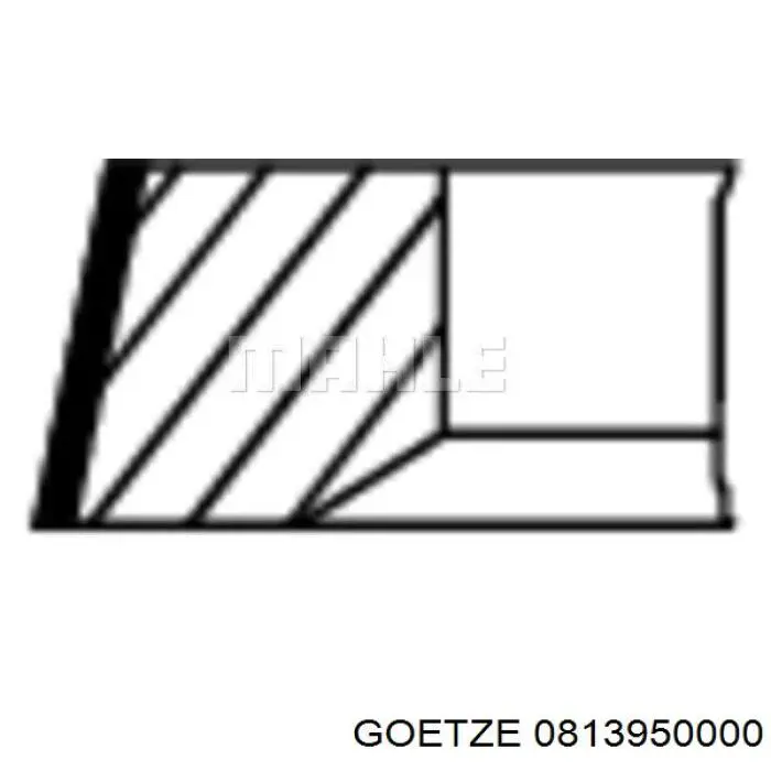 Aros de pistón para 1 cilindro, STD 0813950000 Goetze