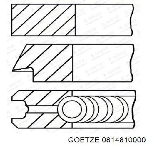 08-148100-00 Goetze aros de pistón para 1 cilindro, std