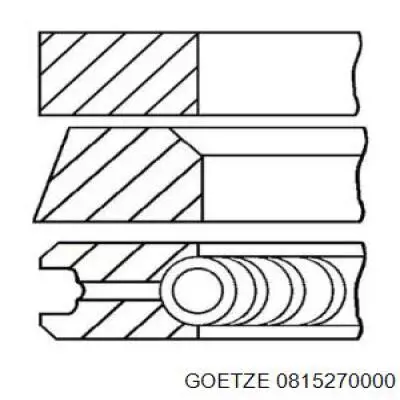 0815270000 Goetze Juego de anillos de pistón para 1 cilindro, STD