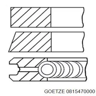 815470000 Goetze juego de aros de pistón para 1 cilindro, std