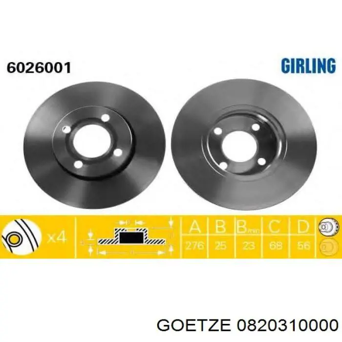 Comprar 0820310000 Goetze Aros de pistón para 1 cilindro, STD