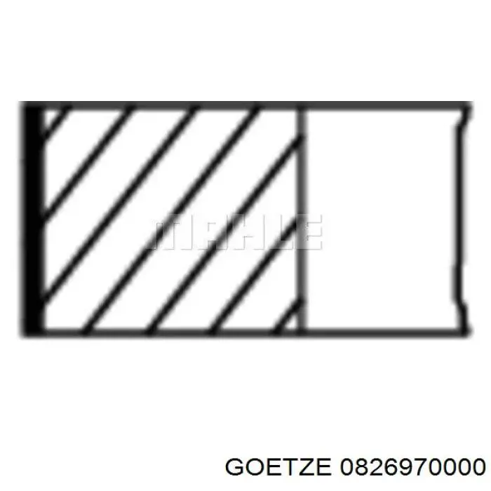 Aros de pistón para 1 cilindro, STD 21011000100 Lada