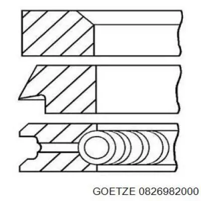 9280380 SM juego de aros de pistón para 1 cilindro, cota de reparación +0,75 mm