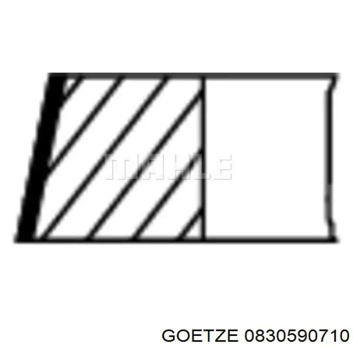 08-305907-10 Goetze juego de aros de pistón para 1 cilindro, cota de reparación +0,50 mm