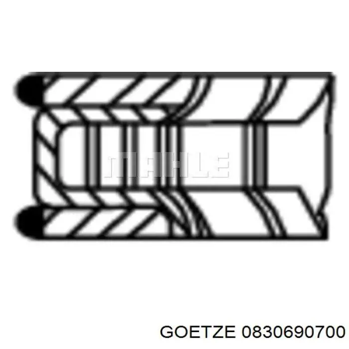 Juego de aros de pistón para 1 cilindro, cota de reparación +0,50 mm para Opel Astra (56, 57)