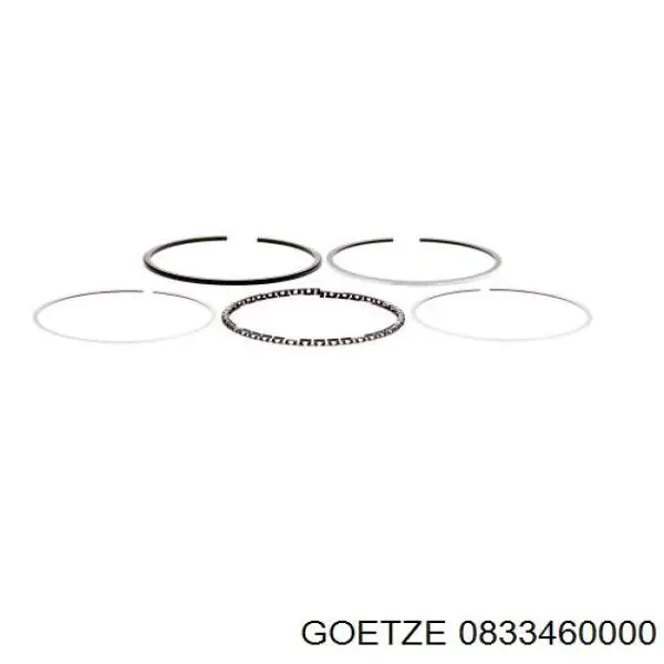 0833460000 Goetze Juego de anillos de pistón para 1 cilindro, STD