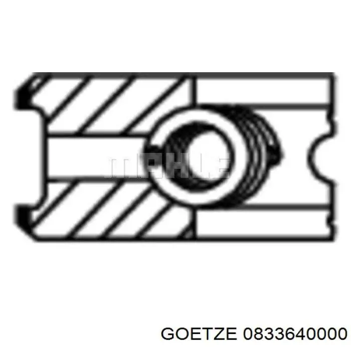 0833640000 Goetze Juego de anillos de pistón para 1 cilindro, STD