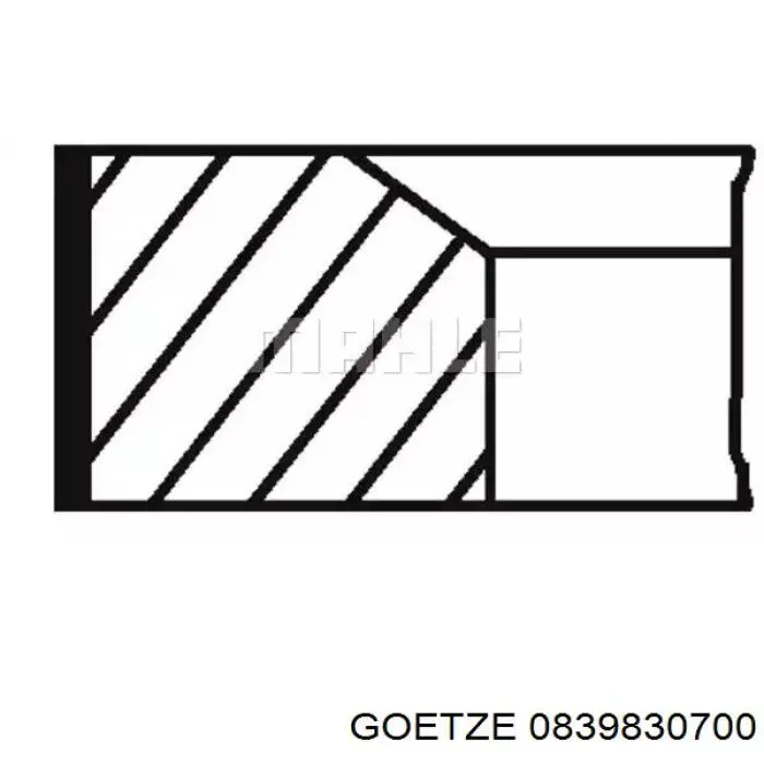 Juego de aros de pistón para 1 cilindro, cota de reparación +0,50 mm ГАЗ Волга (31105)