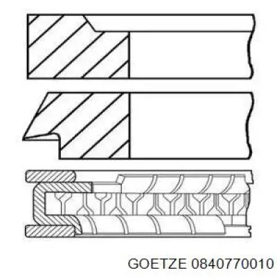 0840770010 Goetze juego de aros de pistón para 1 cilindro, std