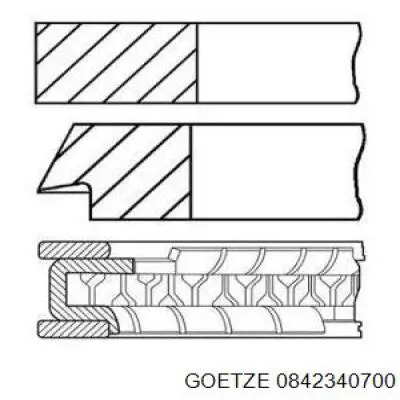 08-423407-00 Goetze juego de aros de pistón para 1 cilindro, cota de reparación +0,50 mm