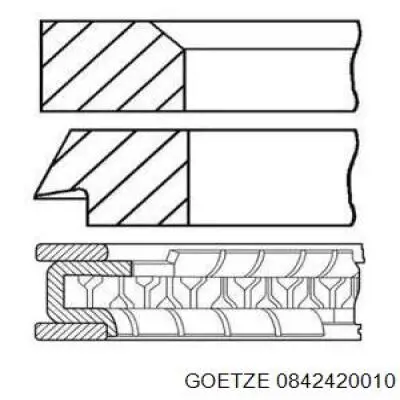 Juego de anillos de pistón, motor, STD 0842420010 Goetze