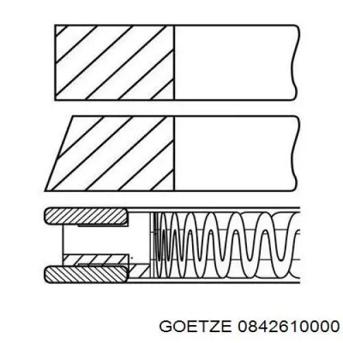 08-426100-00 Goetze juego de aros de pistón para 1 cilindro, std